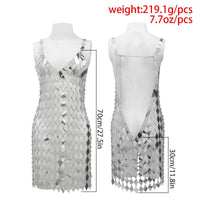 Thumbnail for Handmade Glitter Rhombic Sequin Dress - ArtGalleryZen