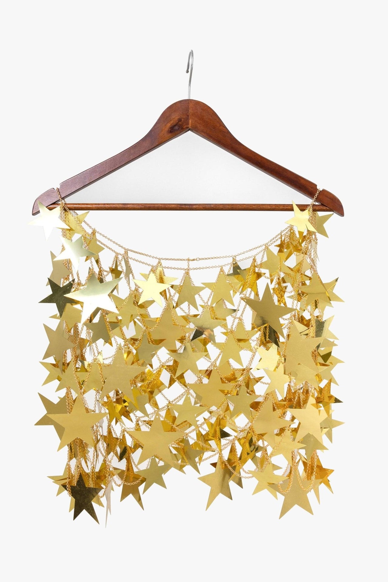 Handmade Gold Silver Tone Hollow Star Sequins Sleeveless Tank Top - ArtGalleryZen