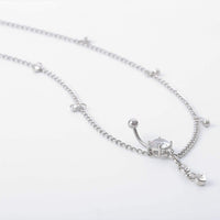 Thumbnail for Minimalist Crystal Navel Piercing Belly Chain - ArtGalleryZen