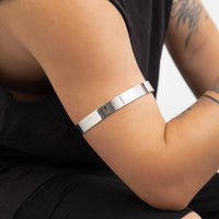 Thumbnail for Minimalist Hammered Upper Arm Cuff - ArtGalleryZen