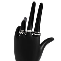 Thumbnail for Trendy 3 Pieces Silver Plated Teddy Ring Set - ArtGalleryZen